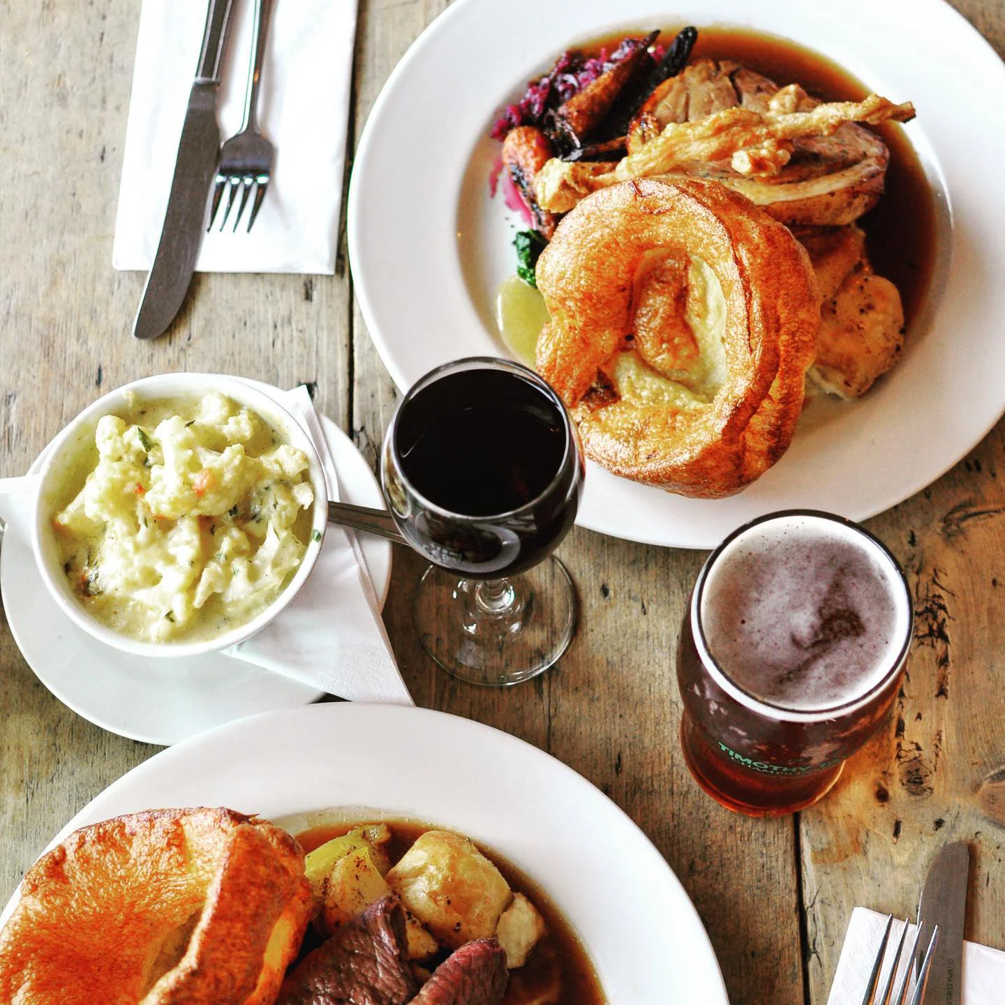Roast Dinner with drinks Image
