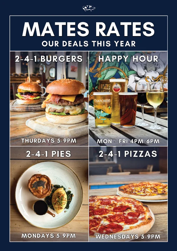 MATES RATES 2026 - Amazing events and deals at The Old Spot